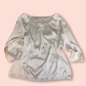 White satin blouse